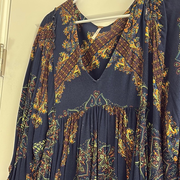 Free People Blue and Orange Asymmetrical Tunic - Picture 7 of 10